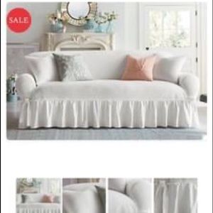 White sofa slipcover